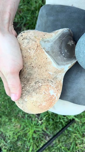 Making the million year-old tool that connects us all： the Handaxe. T... #Mi #survival #asmr #minecraft #bushcraft #history #diy #fyp | Lava Bladez