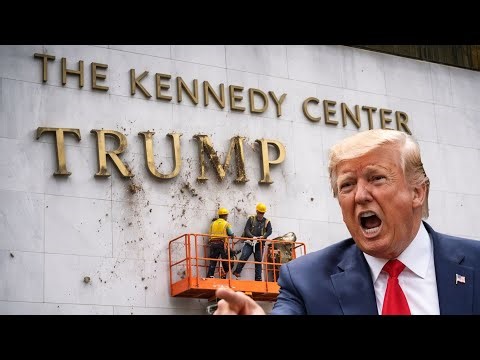 Construction Workers REMOVE TRUMP NAME from KENNEDY CENTER Seconds Ago!?