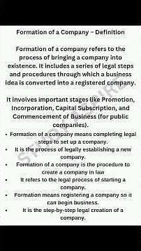 🔥 Formation of a Company Explained in 2 Minutes | Class 11 BST | Formation of a company