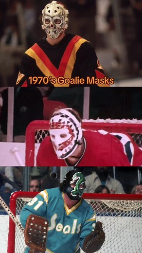 Will anything ever beat the goalie mask designs from the 70’s? Which is your favourite? #goalies #goaliemask #nhlgoalies #nhl #masks #1970s