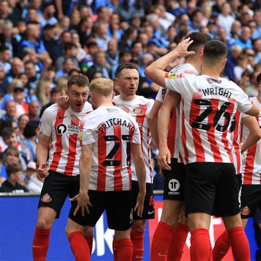 Sunderland earn promotion to Championship with play-off victory over Wycombe