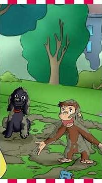 George's Muddy Mess! | Curious George | Mini Moments #curiousgeorge #shorts