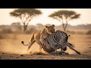“LION VS ZEBRA – The Wild’s Most Intense Chase!”
