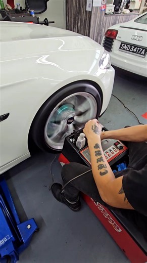 High-Speed Wheel Balancing Done After Our Brake Kits Installation To Ensure Zero Vibrations & Perfect Aperture & Smoothness. | RAGE Performance Technik