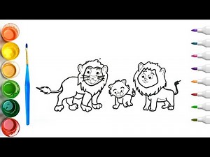 Extraordinary! How to draw and color a lion easy, great results - Watercolor painting tutorial