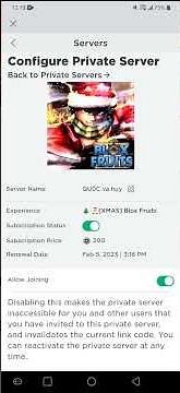 Cách tạo sever vip trong blox fruit😱😍😝😎😅