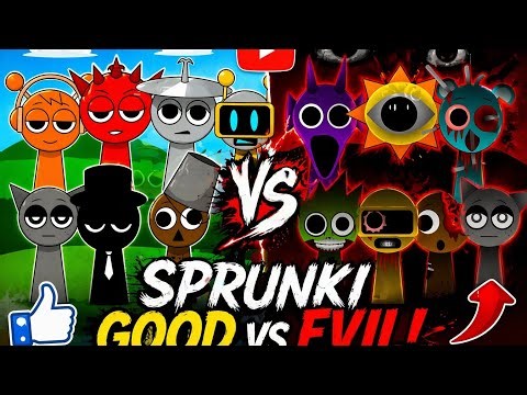 Sprunki incredibox : Cute vs Scary (Good vs Evil)music. #funny #sprunki #horror