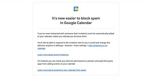 Google reiterates how you can block Calendar spam