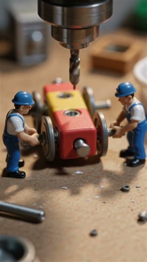 How Wooden Toy Trains Are Made in Miniature! Satisfying #Shorts