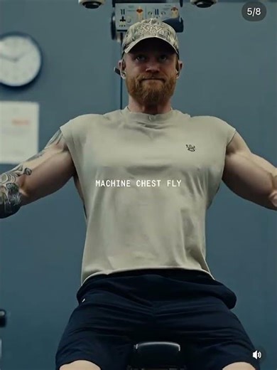 Machine Chest Fly X 6-9 reps©* Chest (shortened position)CHEST WORKOUT #fitness #workout #gym