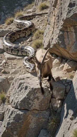 Giant African Rock Python vs Mountain Goat