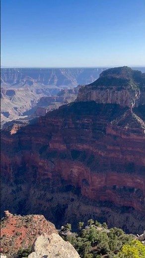 The North Rim of the Grand Canyon from the Grand Canyon Lodge in Arizona in the American Southwest