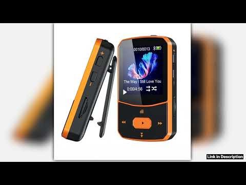 RUIZU X52 Orange MP3 Player Bluetooth Sport with Clip 15 TFT Color Display support up to 128GB TF
