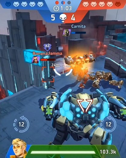 Mech Arena Aegis Mech + Pod Gun 8 5V5 Drow Match | #xgaming #mecharena #shorts