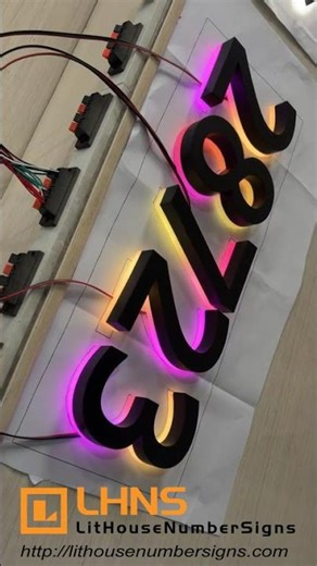 Control Your Glow! 💡 RGB Custom LED House Number Sign w App & Remote