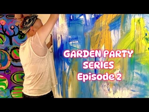 Intuitive Abstract Acrylic Painting | Garden Party Series Ep. 2 | Large Canvas Extended Cut