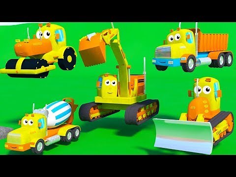 MIGHTY MACHINES CONSTRUCTION SONG FOR KIDS WITH DUMP TRUCK BULLDOZER EXCAVATOR