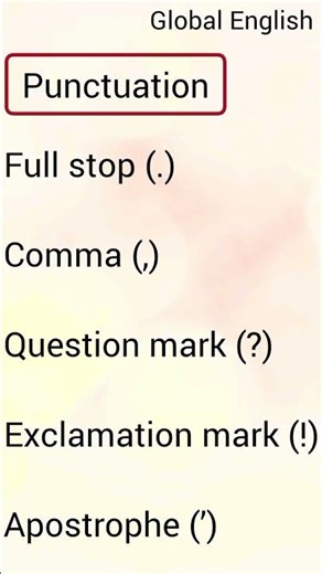 Punctuations #englishlanguage