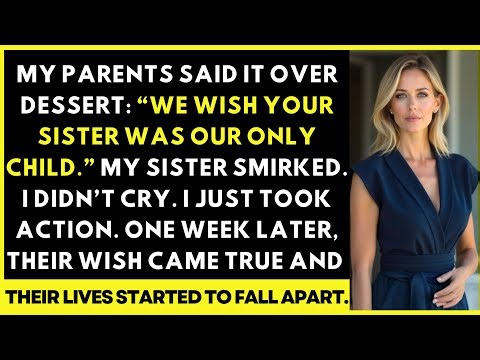 My Parents Said it Over Dessert: “We Wish Your Sister Was Our Only Child.” My Sister Smirked