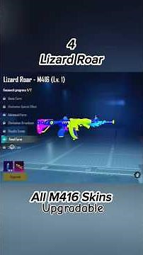"ALL UPGRADEABLE M416 GUN SKINS in PUBG Mobile! (Complete Showcase + Details)" #shorts #pubgmobile