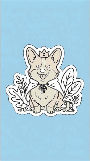 Easy Corgi King Drawing Tutorial for Beginners with Chillify