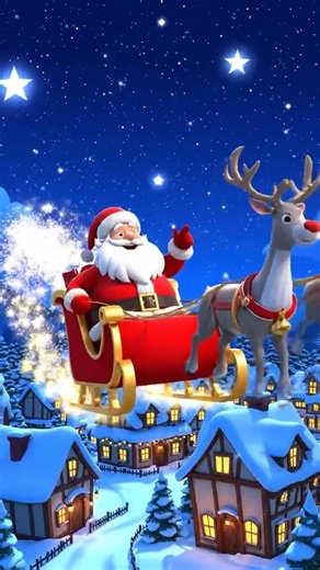 Santa Claus Flying on His Sleigh 🎅✨ | Magical Pixar Style 3D Christmas Short | #ronaldo #sanatan