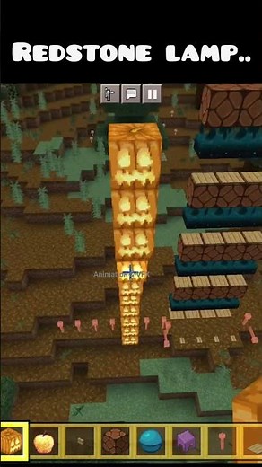 How to make a flashing redstone lamp in minecraft #minecraft