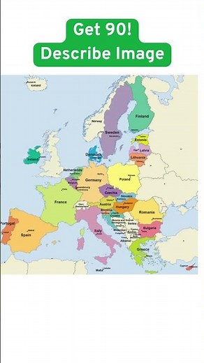 PTE Describe Image Map | European Countries