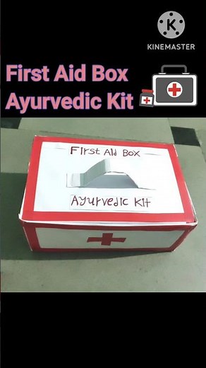 How to make First aid box |Diy Ayurvedic First aid kit|How to make First aid box for school project|