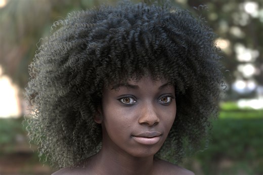 Realistic 3D model of Black Woman's Head - Outfit Maker