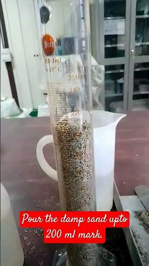 Bulking of Sand as per IS 2386 Part 3. #civilengineering #civil #engineering #gate #upsc #science