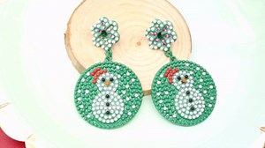Christmas Earrings - Cute Xmas Candy Cane Drop Dangle Earrings for Women