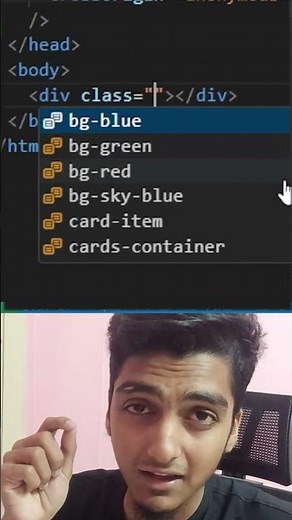 CSS classes autocomplete in Html | Vscode trick | #vscode #bootstrap #tricks #bootstrap5 #css #html