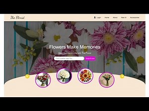 Make A Responsive Flower Shop Website Design Using HTML - CSS || From Scratch for Beginners