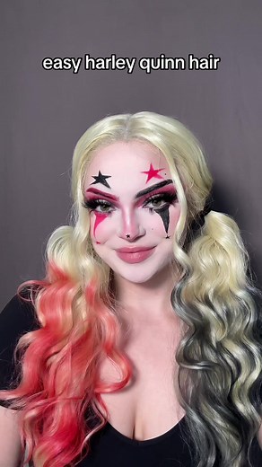easy hair for your harley quinn costume for halloween