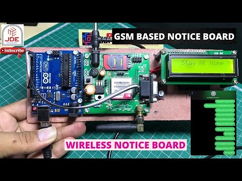 GSM Based Notice Board | Wireless Notice Board Arduino Project