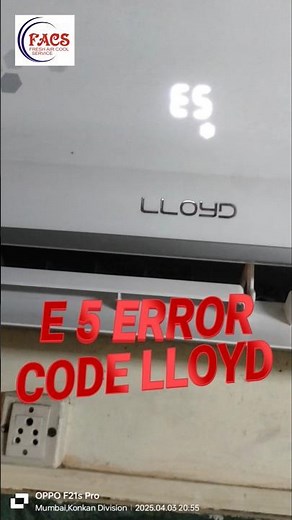 E 5 error code LLoyd ac problem