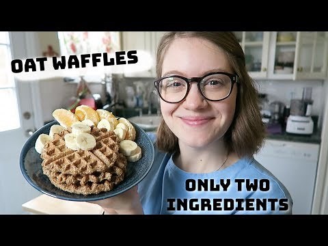 Easy Oat Waffles (Two Ingredients)