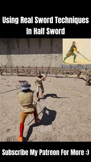 Using Real Sword Tecnhiques: Tail Guard Grinding #halfsword