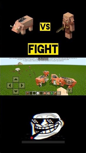 Minecraft Piglin vs Zoglin Fight 🐗🔥 | Who Wins? | Epic Mob Battle #shorts