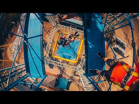 130-foot Drop Free Fall !!! Me Trying Nothin’ but Net at Zero Gravity Dallas | Thrill Rides