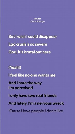 brutal - Olivia Rodrigo (Lyrics)
