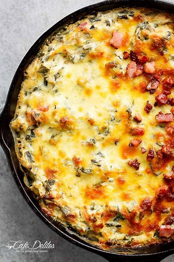 Spinach Artichoke Dip with Bacon