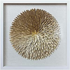 ARTECORS Modern Feather Wall Decor - Handmade Home Decoration (Golden Feather)