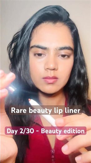 Rare beauty lip liner “Bold” | First impression nd swatch 🎀 #rarebeauty #swatch #youtubeshortsindia