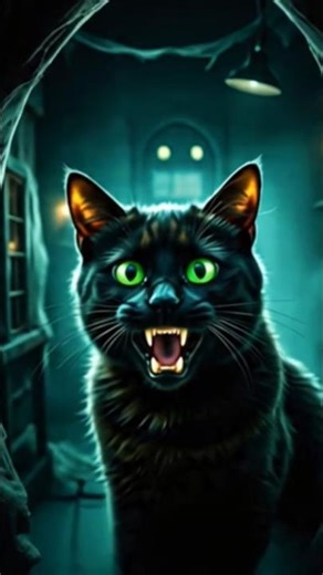 Horror Cat Sound || Cat Voice Horror || Scary Black Cat#horror #cat #scary #catsounds #trending