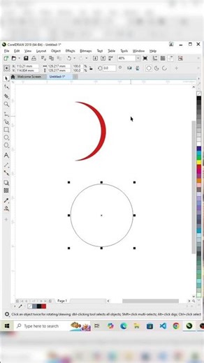 Rounded circular shape design in CorelDRAW | #shortvideo #shortsfeed #design