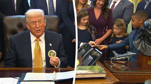 Child perfectly describes milk production process during Trump's whole milk bill signing