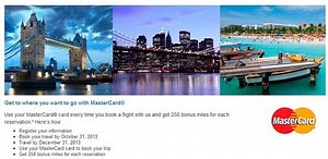 250 Bonus Miles for Every US Airways Booking Paid for With MasterCard - View from the Wing