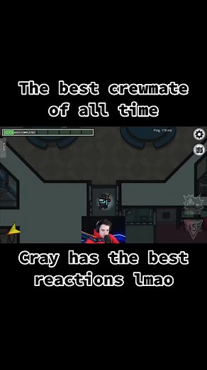 The Best Crewmate of All Time Reactions ft. Cray | Lazarbeam's Among Us Gameplay